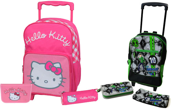Chollo Mochilas Escolares con y estuches Hello Kitty y Gen10 baratas 19,95 euros