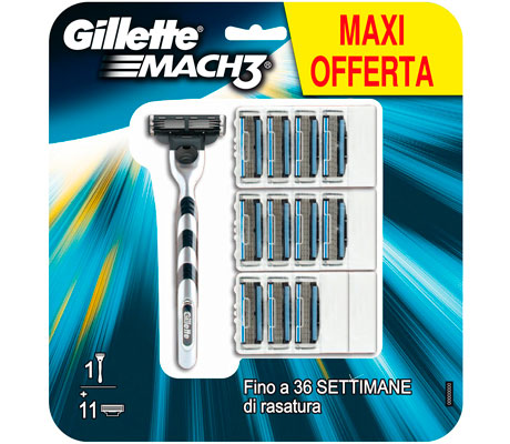 Chollo! Cuchilla afeitar Gillette Mach3 con 12 Recambios barata 20 euros