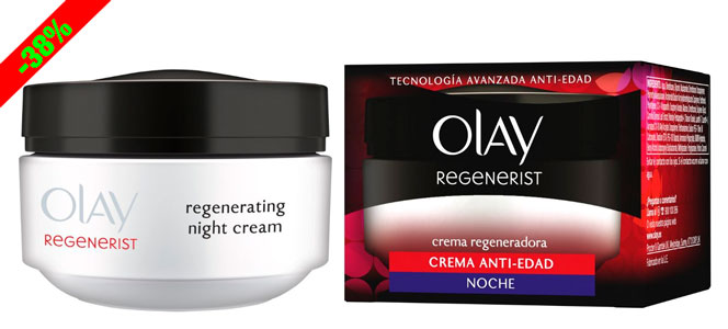 ¡Chollo! Crema facial regeneradora anti-edad 50ml Olay Regenerist barata 18 euros. 38% Descuento