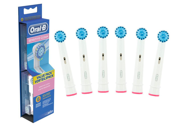 ¡Chollo! 6 Recambios Cabezal Braun Oral-B Sensitive baratos 13 euros. 50% Descuento