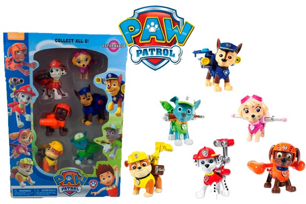 pack 6 personajes patrulla canina baratos descuento rebajas los mas vendidos juguetes figuras