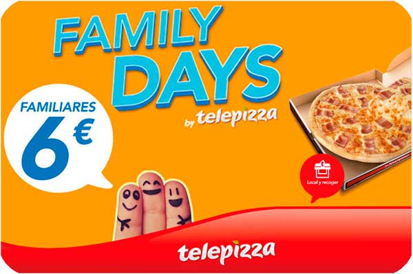 promocion family days telepizza pizzas familiares baratas chollos ofertas