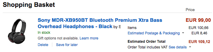 Auriculares Sony MDR-XB950BT baratos