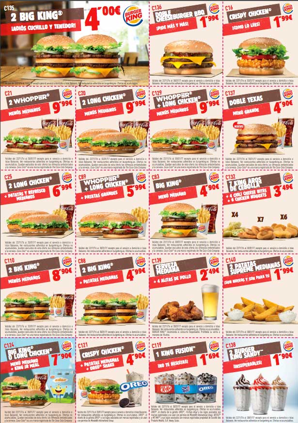 Araña de tela en embudo tinción Ardilla Ofertas Burger King Enero y ¡Ahorra en tu Burger!