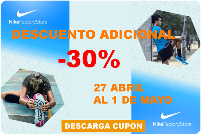 infancia ventilador ola Vale Descuento -30% Adicional para Nike Factory Store
