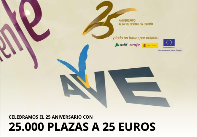 25 aniversario ave 25000 plazas por 25 euros chollos rebajas blog de ofertas bdo