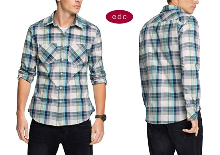 Camisa EDC by Esprit Kariert barata oferta descuento chollo blog de ofertas bdo