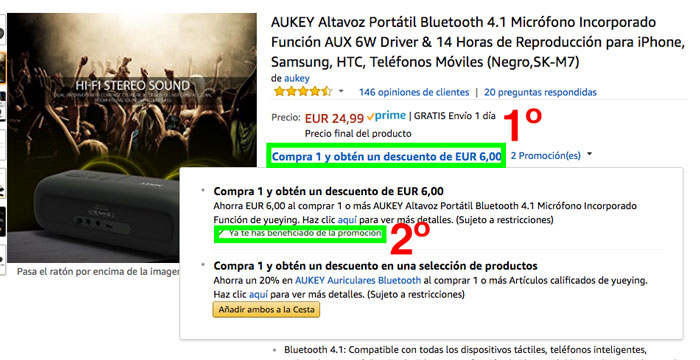 altavoz bluetooth aukey SK-M7 barato chollos amazon blog de ofertas bdo