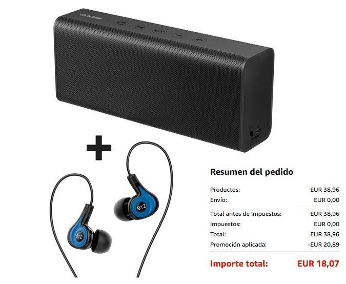 altavoz bluetooth auriculares baratos pack set chollos rebajas blog de ofertas bdo