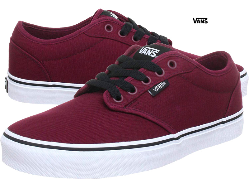 vans rojas y negras