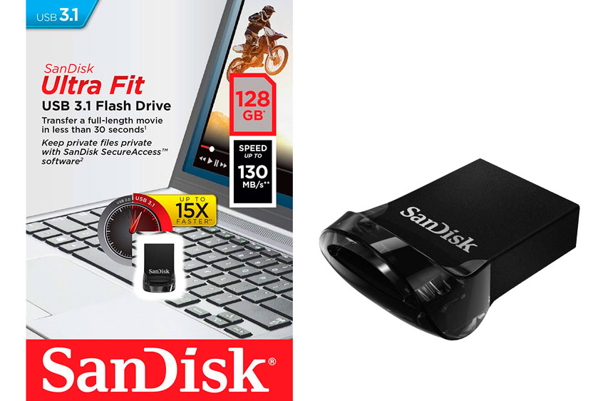  Sandisk Ultra Fit 128GB barato