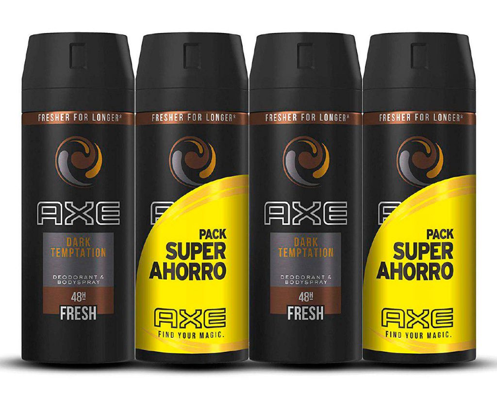 Pack 4 Desodorantes AXE Dark Temptation baratos 8,24€ ¡¡Precio mínimo!!