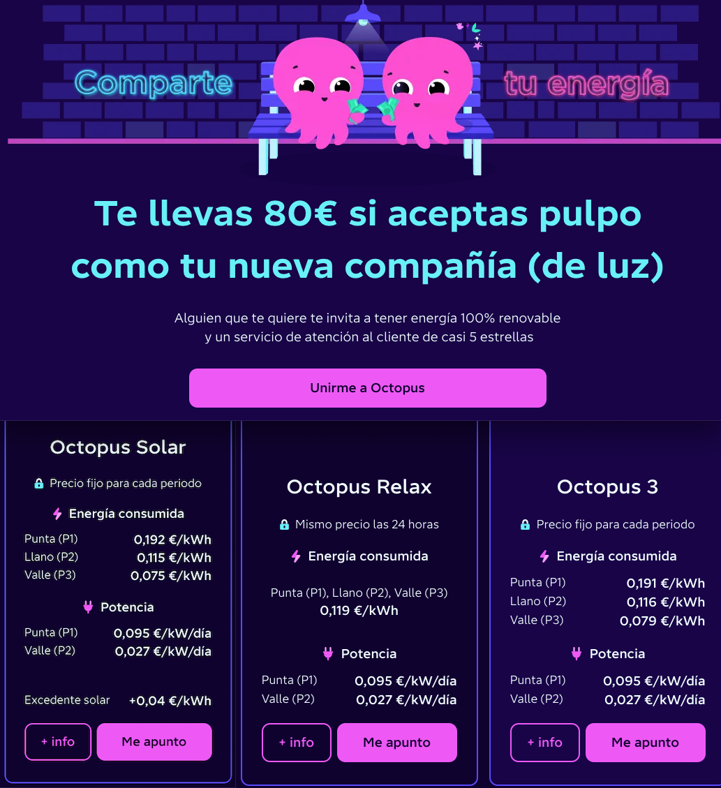 Las Mejores Ofertas de Octopus Energy este Septiembre 2025: Energía Verde, Ahorrar y Sin Permanencia
